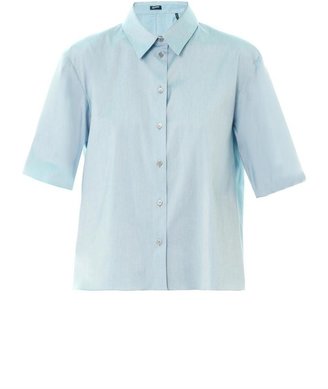 Jil Sander Navy Point-collar poplin shirt
