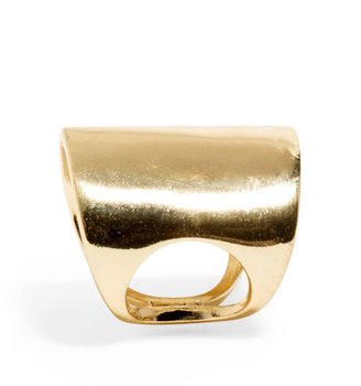 BaubleBar Bold Gold Shield Ring