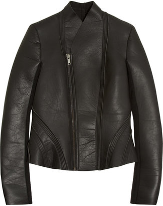 Rick Owens LILIES neoprene-backed leather jacket