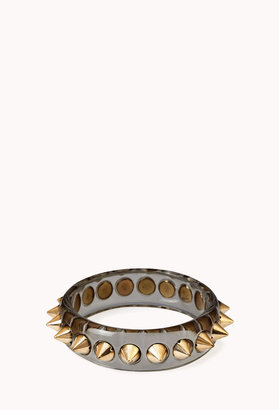 Forever 21 Edgy Spiked Clear Bangle