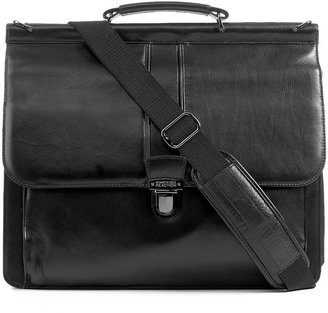 Kenneth Cole Reaction Florencia Leather Dowel Rod Laptop Brief