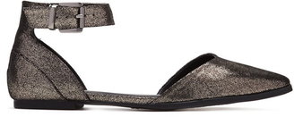 Forever 21 Metallic Ankle Strap Flats