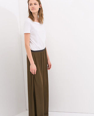 Zara 29489 ZARA NWT Long Skirt With Elastic Waist Size XS S M L
