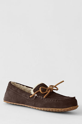 Lands' End Women's Suede Moc Slippers