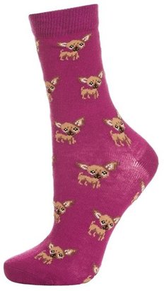 Topshop Chihuahua Pattern Ankle Socks