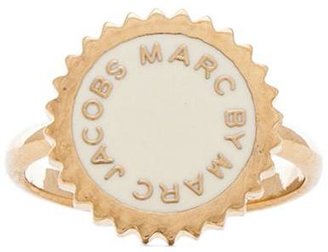 Marc by Marc Jacobs New Classic Marc Saw Tooth Enamel Disk Ring
