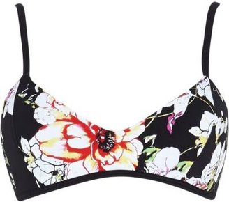 River Island Black floral print cami bikini top