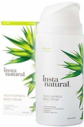 Fine Lines InstaNatural Night Cream - Anti Aging Face Lotion for Men & Women - Age & Deep Wrinkle Recovery Moisturizer for Healthy Skin - Rapid Repair Formula - Works on Eye Bags, & Puffiness - 3.4 OZ