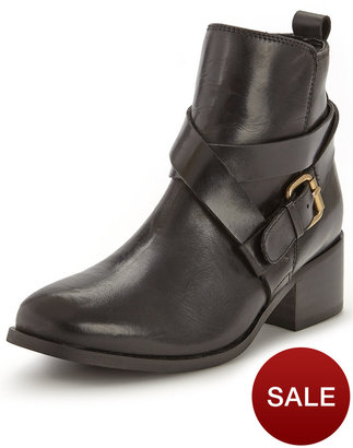 Carvela Theo Leather Ankle Boots With Buckle