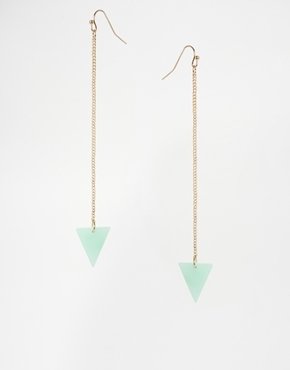 ASOS Triangle Drop Earrings - Green