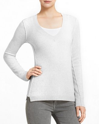 Aqua Cashmere Sweater - V-Neck