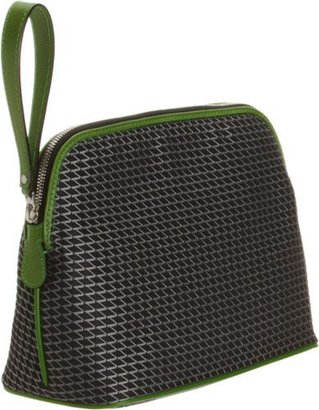 Valextra Logo-Stitched Travel Pouch-Green