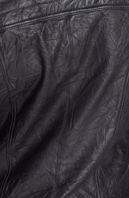 Caslon Rumpled Leather Moto Jacket (Regular & Petite)