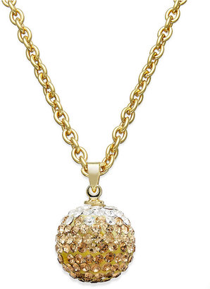 ABS by Allen Schwartz Necklace, Gold-Tone Crystal Fireball Pendant Necklace