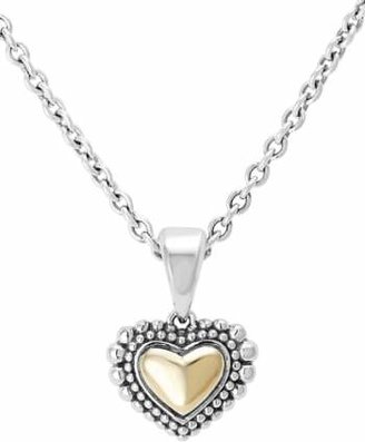 Lagos Two-Tone Heart Pendant Necklace