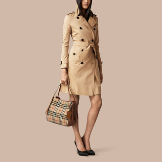 Burberry The Small Canter in Horseferry Check and Leather, Yellow
