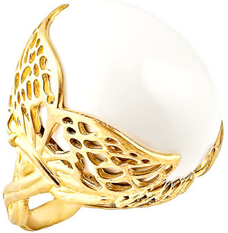Agrigento Designs Winged White Agate Ring