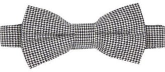 River Island Black dogtooth bow tie