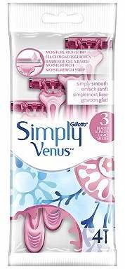 Gillette Simply Venus 3 Women's Disposable Razors 4 Count