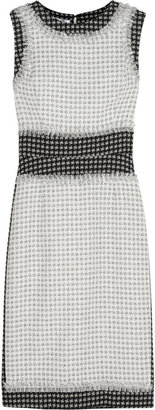 Oscar de la Renta Two-tone cotton-blend tweed dress