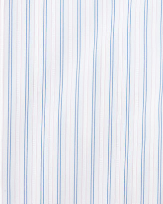 Charvet Striped Barrel-Cuff Dress Shirt, Blue/White