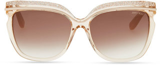 Jimmy Choo Sophia Embellished Sunglasses, Nude