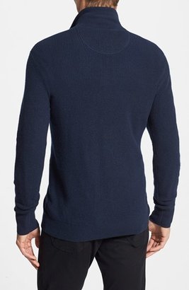 Burberry 'Lapworth' Trim Fit Cashmere & Cotton Half Zip Sweater