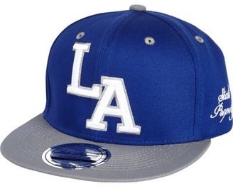 River Island Boys blue LA snapback hat