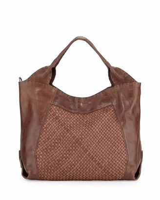 Henry Beguelin Beverly Woven Double-Handle Tote Bag, Tan