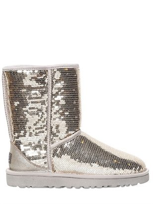UGG Short Classic Sparkle Sequined Boots
