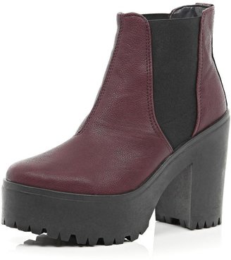River Island Cleated Chelsea Ankle Boots
