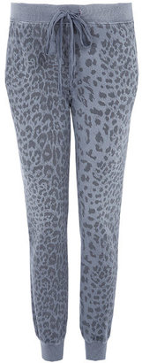 Current/Elliott Mid Grey Cotton Leopard Print Sweatpants