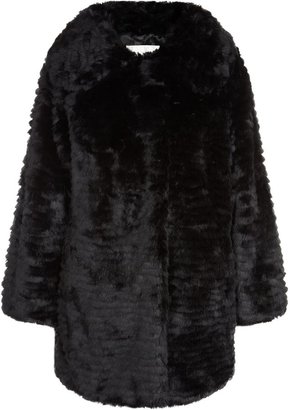 House of Fraser Kaliko Black Faux Fur Coat