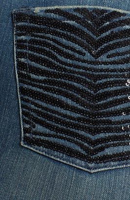 MICHAEL Michael Kors Zebra Sequin Stretch Skinny Jeans (Plus Size)