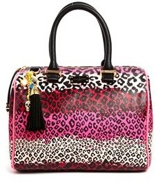 Paul's Boutique 7904 Pauls Boutique Paul's Boutique Neon Gradient Leopard Molly Bowling Bag - Pink