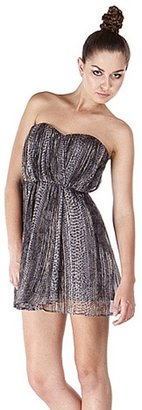Twelfth St. By Cynthia Vincent Strapless Dress in Lurex Snake