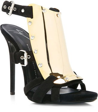 Giuseppe Zanotti Coline Metal and Suede Sandals