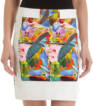 Altuzarra Tropical Bird Print Pencil Skirt