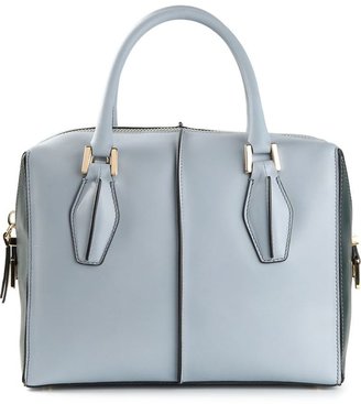 Tod's 'D-cube' medium blue and green tote