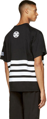 Kokon To Zai Black & White Embroidered Medium T-Shirt