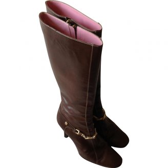 Celine Brown Leather Boots