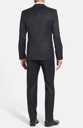 HUGO 'Aeron/Hamen - Super Black' Extra Trim Fit Wool Suit