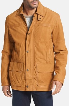 Timberland Regular Fit Italian Nubuck Leather Barn Coat (Online Only)