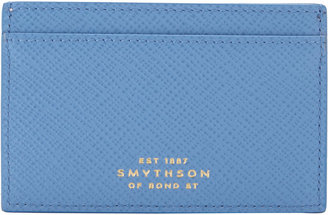 Smythson Women's Panama Flat Card Case-BLUE