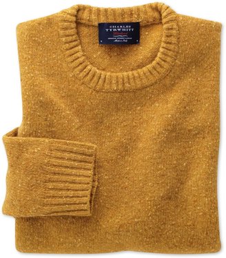 Charles Tyrwhitt Yellow Donegal crew neck sweater