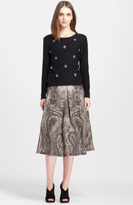 Tracy Reese Embellished Cotton & Cashmere Sweater