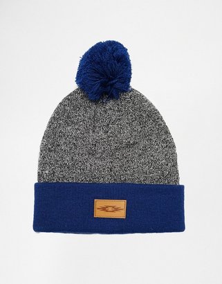 ASOS Contrast Turn Up Bobble Beanie