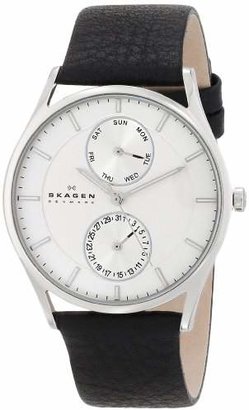 Skagen Men's Holst Quartz Stainless Steel and Leather Casual Watch
