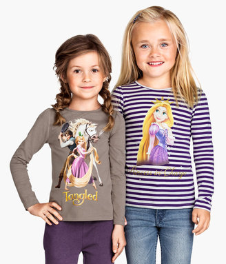 H&M 2-pack Tops - Purple/Rapunzel - Kids