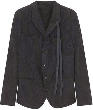 Ann Demeulemeester Black embroidered organza jacket